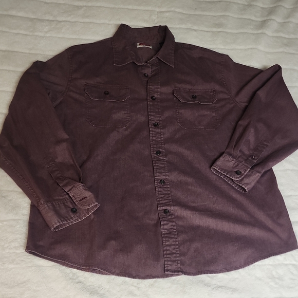 Men's Casual Button-Up Shirt - Purple - Picture 1 of 6